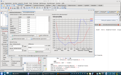 Stromkostenrechner 2.1 Preview mit Qt-Interface
