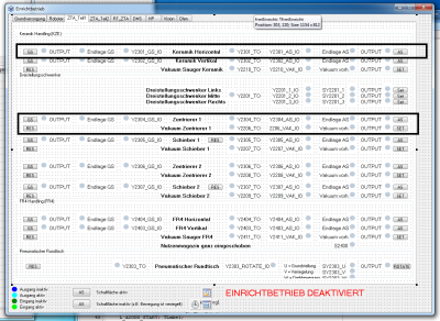 Beispiel, wie eine der Einrichtseiten einer Anlage aussieht