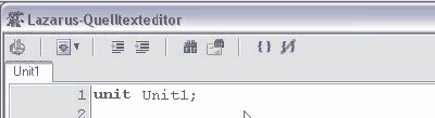 Lazarus 10.3 mit dem Package Editortoolbar