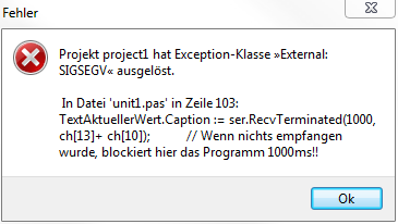 In Lazarus ausgeführt