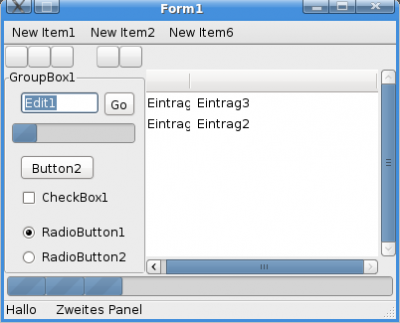 Lazarus-Anwendung mit GTK2
