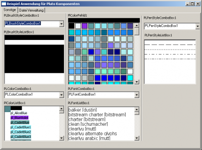 Registerkarte "Sonstige"